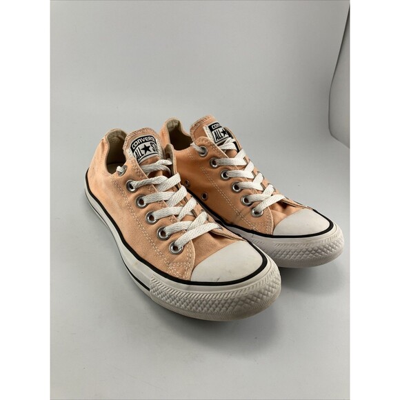 Converse Shoes Mens 5 Womens 7 Chuck Taylor All Star Low Sneakers 155573F Orange - Picture 1 of 9